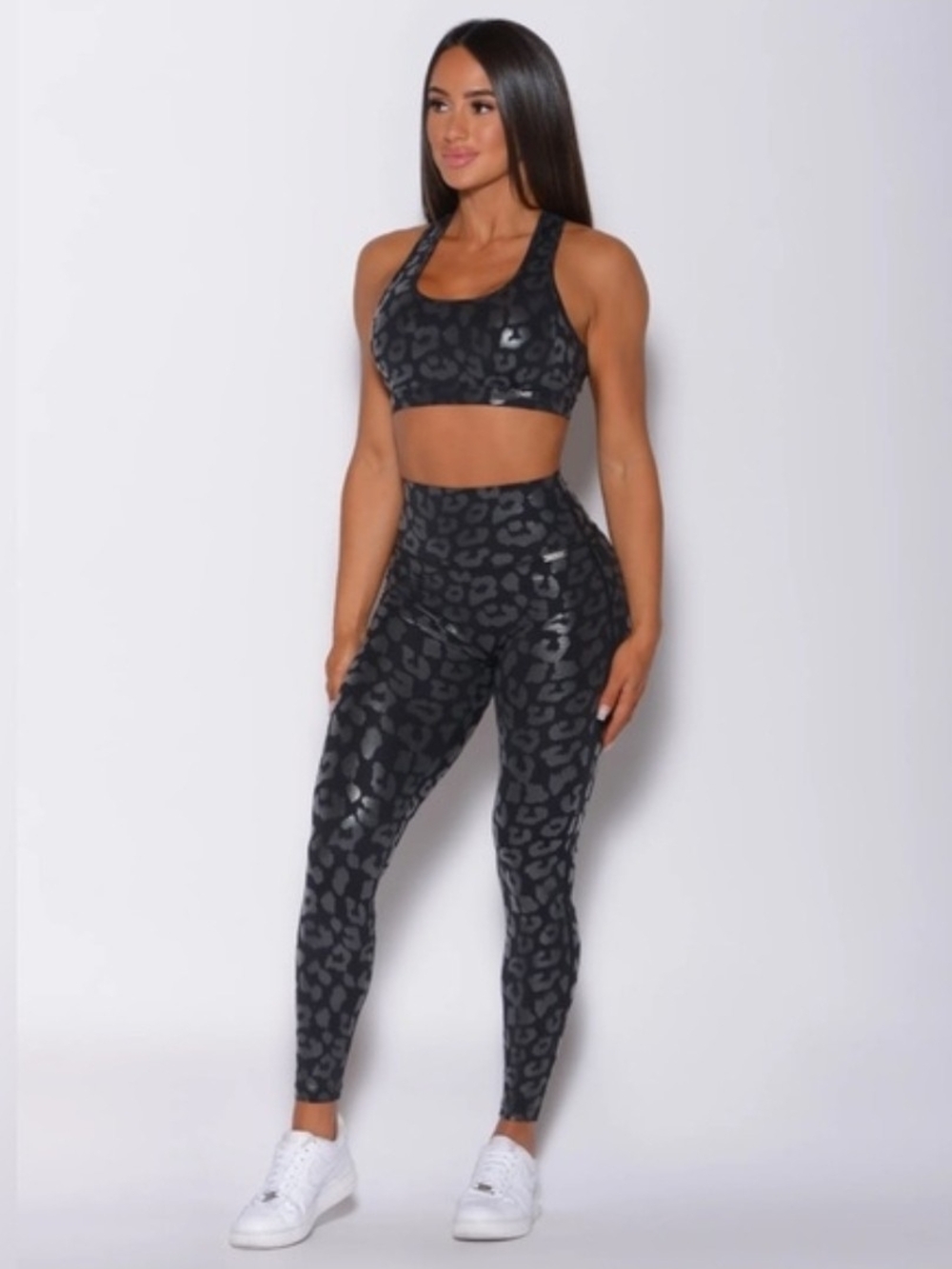 ⭐️BOMNSHELL SPORTSWEAR SHINE BLK LEOPARD SET SZ S & XS⭐️